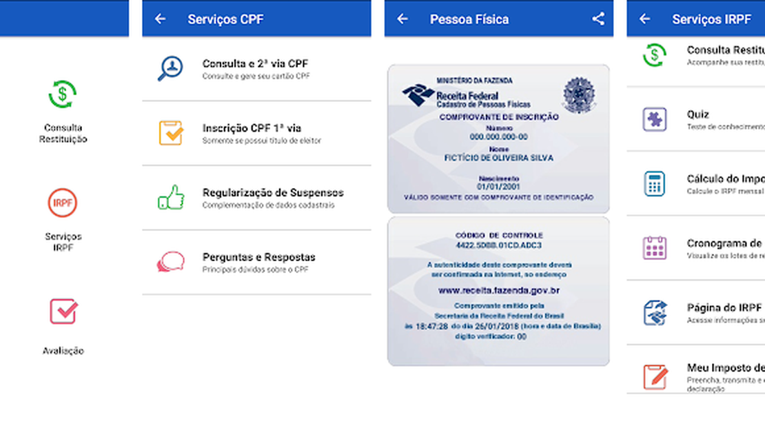 Receita lança aplicativo CPF digital para sistemas Android e iOS