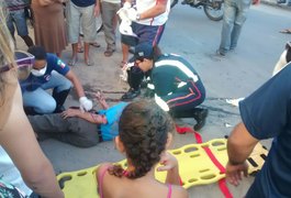 Idoso de 81 anos fica ferido após ser atropelado por motociclista em Arapiraca