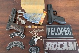 Dupla suspeita de tráfico é presa após tentar fugir da polícia em Arapiraca
