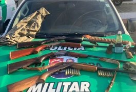 Quatro armas são apreendidas com caçadores no Agreste
