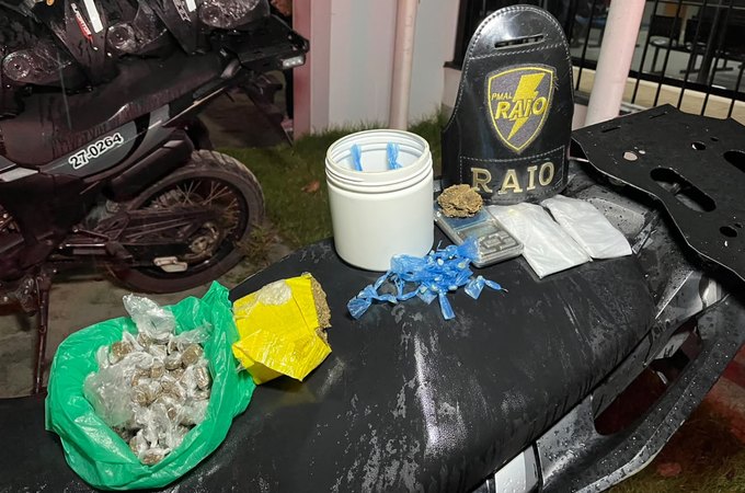 Companhia de Raio prende homem suspeito de tráfico de drogas na Pitanguinha