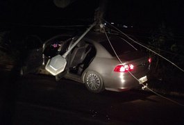 Acidente automobilístico deixa parte de Arapiraca e mais quatro cidades sem energia elétrica