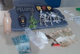 Dupla é presa e menor apreendido por tráfico de drogas em Santana do Ipanema