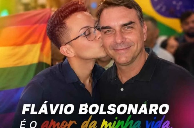 'Gay de Direita' diz que foi barrado em evento e Flávio Bolsonaro pede desculpas: 'Amor da minha vida'