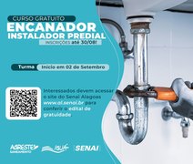 Agreste Saneamento e Senai abrem nova turma para curso gratuito de encanador em Arapiraca