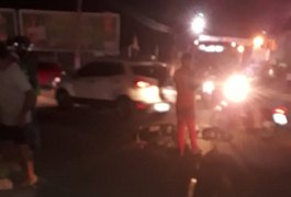 Casal e criança ficam feridos em colisão entre motos na AL-220, em Arapiraca