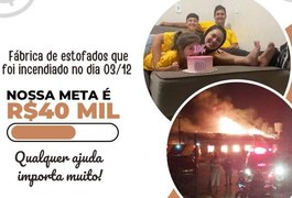 VÍDEO: Dona de fábrica de estofados destruída por incêndio em Arapiraca pede ajuda em campanha solidária