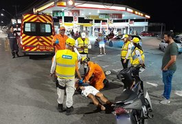Argentino fica ferido após acidente entre carro e moto em Maceió
