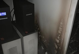 Sala de agência do Banco do Brasil é atingida por incêndio na Ponta Verde, em Maceió