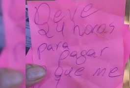 Filho ameaça a mãe com bilhete e dá 24 horas para pagamento de suposta dívida de moto em MG
