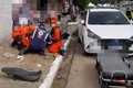Colisão entre carro e motocicleta deixa feridos na Av. Pedro Leão, em Arapiraca