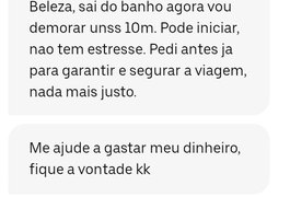 Mensagem inusitada enviada por passageiro à motorista de aplicativo alagoano viraliza