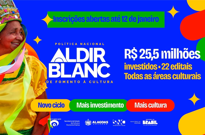 PNAB disponibiliza mais de R$ 25 milhões de reais para Alagoas, com orientação sobre acesso ao incentivo disponível em Penedo