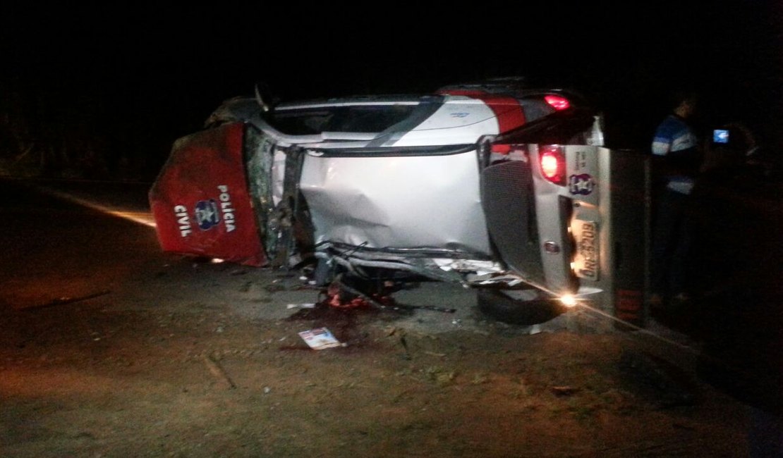 Policiais feridos após capotamento continuam em estado grave no HGE