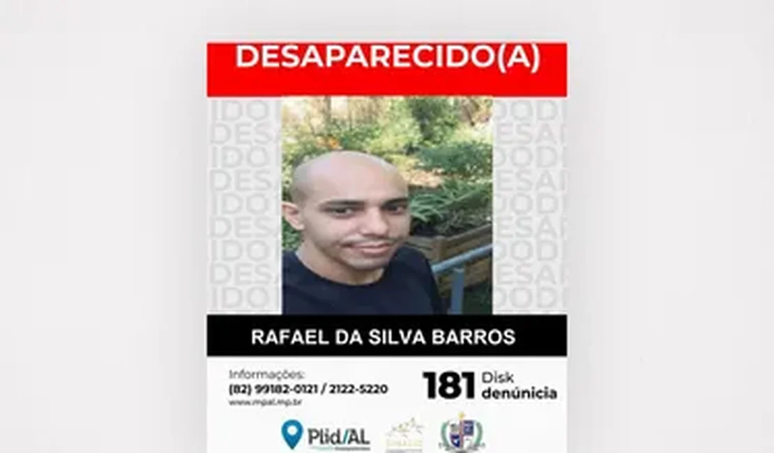 Família de alagoano desaparecido em São Paulo pede apoio do MP-AL nas buscas
