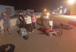 Colisão entre motos deixa feridos na AL-110, em Arapiraca