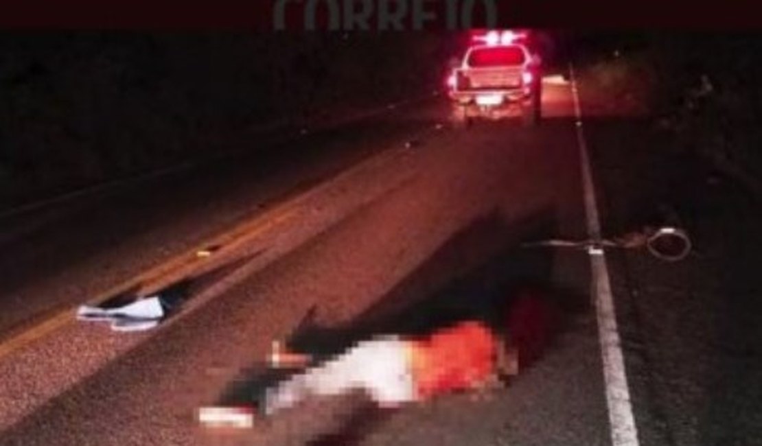 Agricultor morre após ser atropelado por carro enquanto andava a cavalo em Delmiro Gouveia