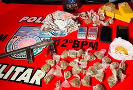 Força Tática do 12º BPM prende quatro pessoas por tráfico de drogas no Eustáquio Gomes