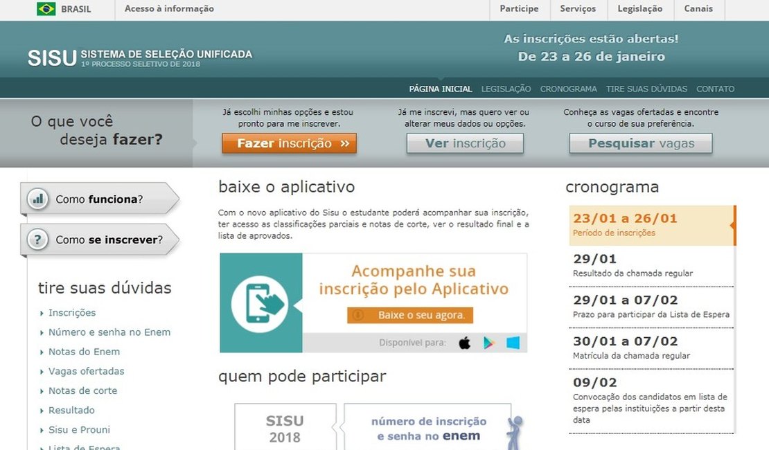 Sisu oferece mais de 7 mil vagas em instituições de ensino superior em Alagoas