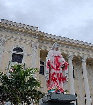 Imagem de Nossa Senhora de Fátima é alvo de vandalismo, no Jaraguá