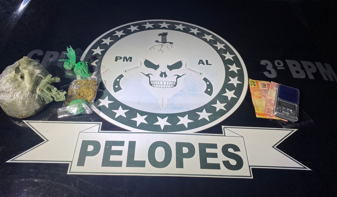 Jovem com diversas passagens pela polícia é preso ao ser flagrado vendendo drogas em Arapiraca