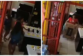 Vídeo mostra mulheres furtando eletrônicos no GBarbosa de União dos Palmares