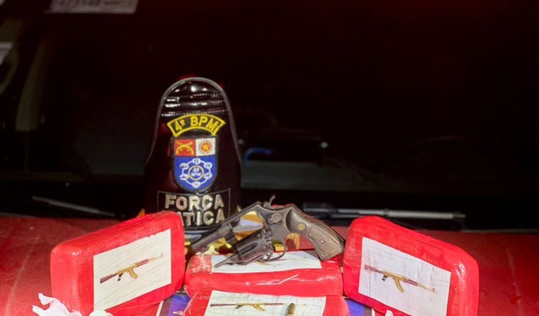 Suspeito de tráfico é preso com quatro quilos de cocaína durante ação policial, em AL