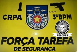 ﻿Arma roubada de agente penitenciário é recuperada pela Polícia Militar, em Arapiraca