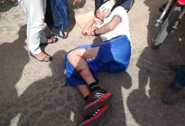 Estudante é atropelado na Avenida Muniz Falcão, em Arapiraca