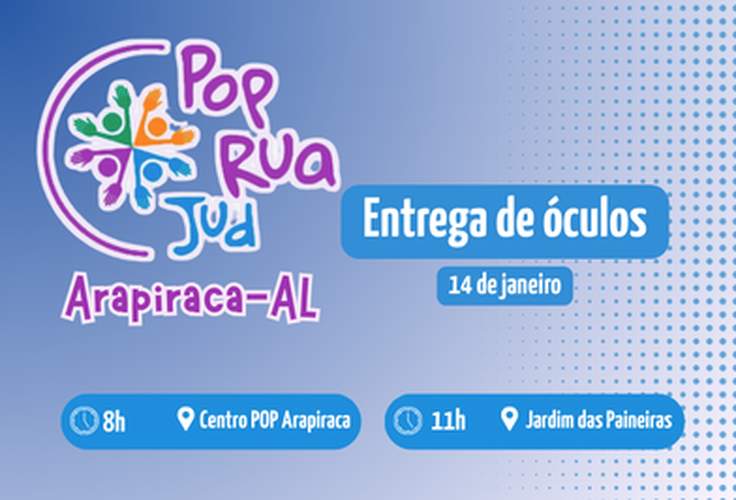 MPF acompanha entrega de óculos a pessoas atendidas no Mutirão Pop Rua Jud em Arapiraca