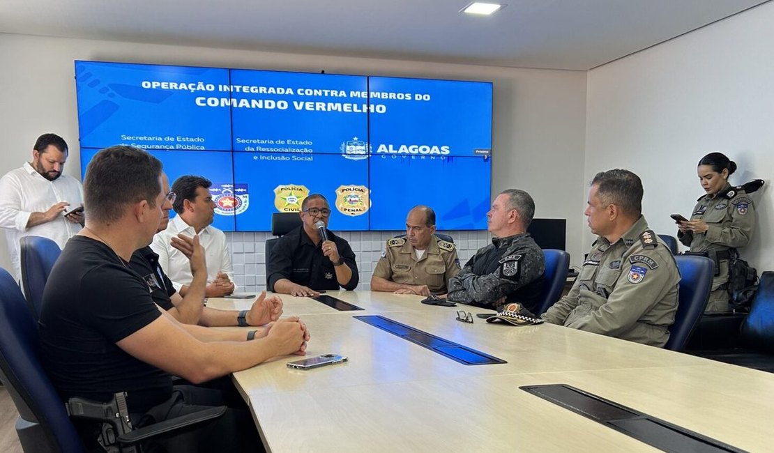 Número de presos ligados ao Comando Vermelho em Alagoas sobe para 12 após operação integrada