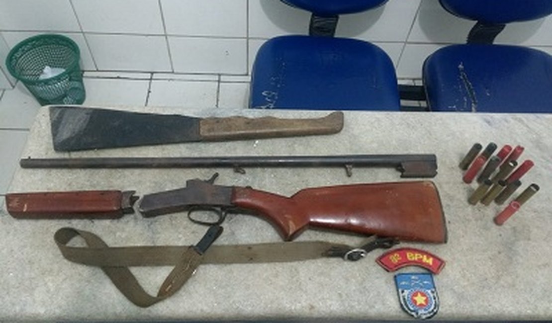 Militares do CISP Messias apreendem arma de fogo na Zona Rural do município