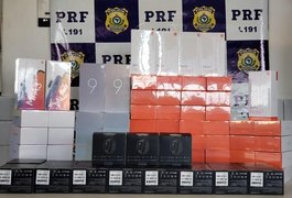 Eletrônicos sem nota fiscal avaliados em R$ 70 mil são apreendidos em ônibus de Alagoas