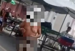 Homem flagrado correndo pelado no Alto do Cruzeiro também foi visto em feira no bairro Brasília
