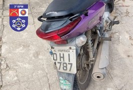 Indivíduo de 29 anos é preso com motocicleta roubada, em Arapiraca