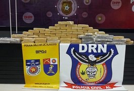 Ação integrada apreende 45kg de maconha no bairro Cidade Universitária, em Maceió