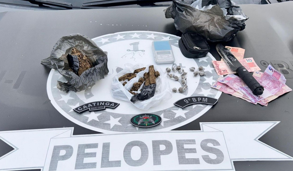 Suspeito de tráfico é detido após tentar pular muro durante fuga no Sertão alagoano