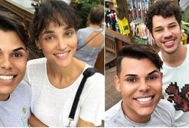 Fã entrega José Loreto e Débora Nascimento juntos em floricultura no Rio