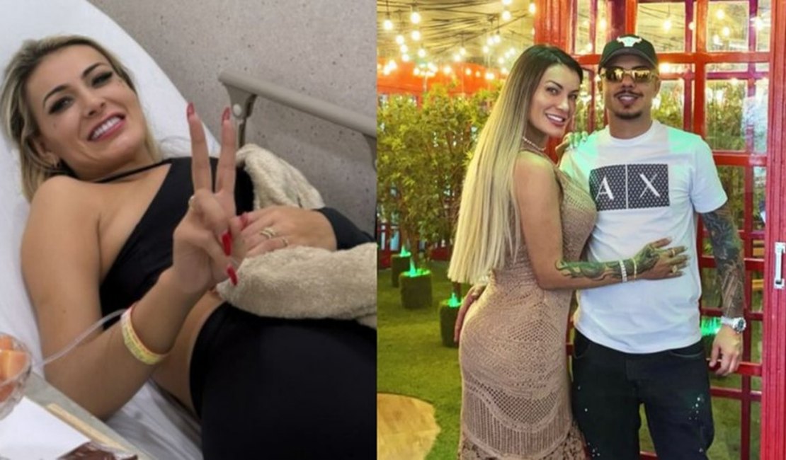 Andressa Urach faz cirurgia para recuperar 'virgindade anal' e expõe reação do marido: 'Sem acreditar'