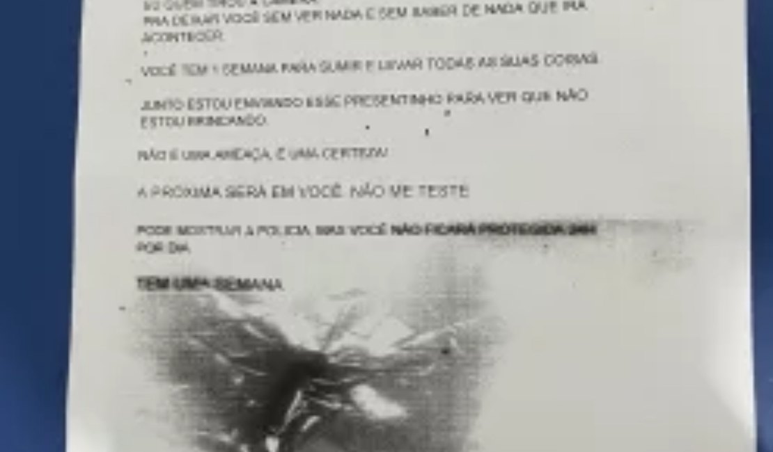 PC identica autor de bilhete ameaçador com munição enviado a mulher, em Alagoas