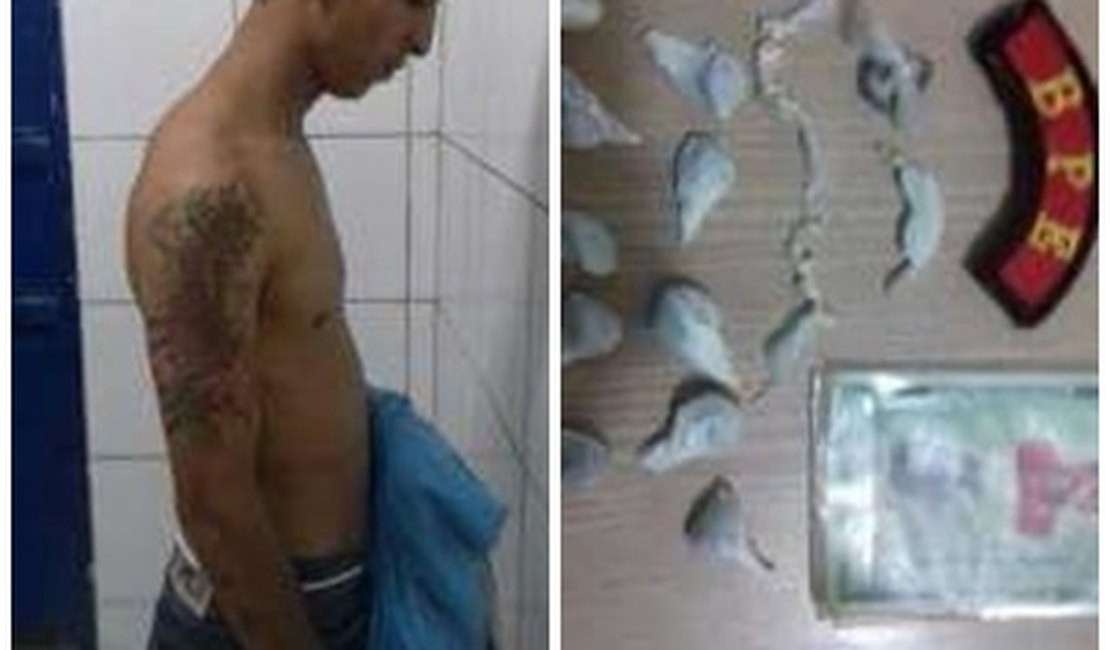 Jovem é flagrado por câmeras de videomonitoramento traficando drogas em Maceió