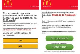 Golpe no WhatsApp usa falsa mensagem do McDonald’s para roubar informações