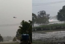 Vídeo registra queda de aeronave do Exército em rio no interior do Amazonas
