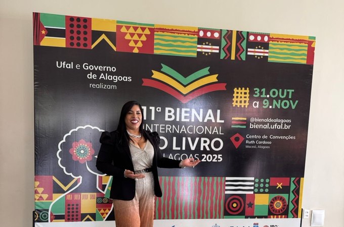 Escritora arapiraquense é homenageada na Bienal Internacional de Alagoas 2025