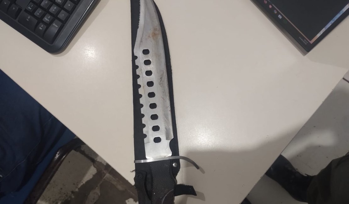 Tentativa de homicídio, durante briga familiar, termina com prisão e apreensão de faca, ﻿Limoeiro de Anadia