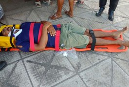 Homem fica ferido em acidente envolvendo carro e moto em Arapiraca