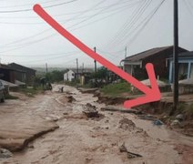 Moradores de Girau alertam risco de queda de poste de energia elétrica em via afetada pelas chuvas