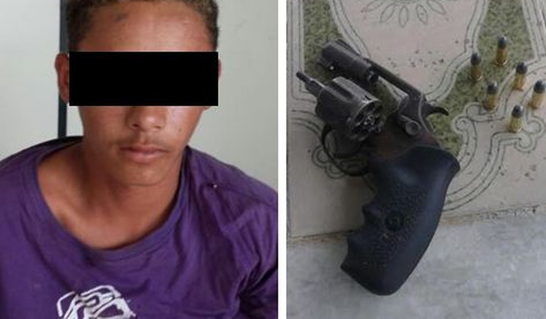 Menor de 14 anos é apreendido com arma de fogo em Arapiraca