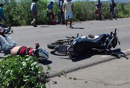 Colisão envolvendo motocicletas deixa duas mulheres gravemente feridas na AL-220