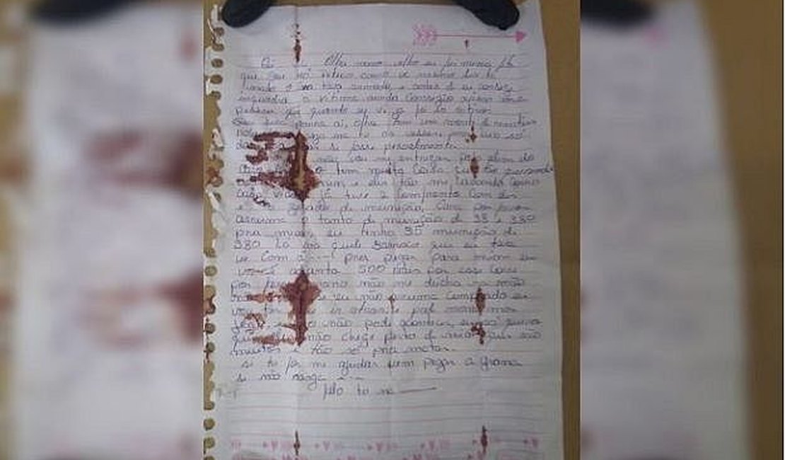 Veja trechos da carta que estava no bolso do assassino Lázaro Barbosa